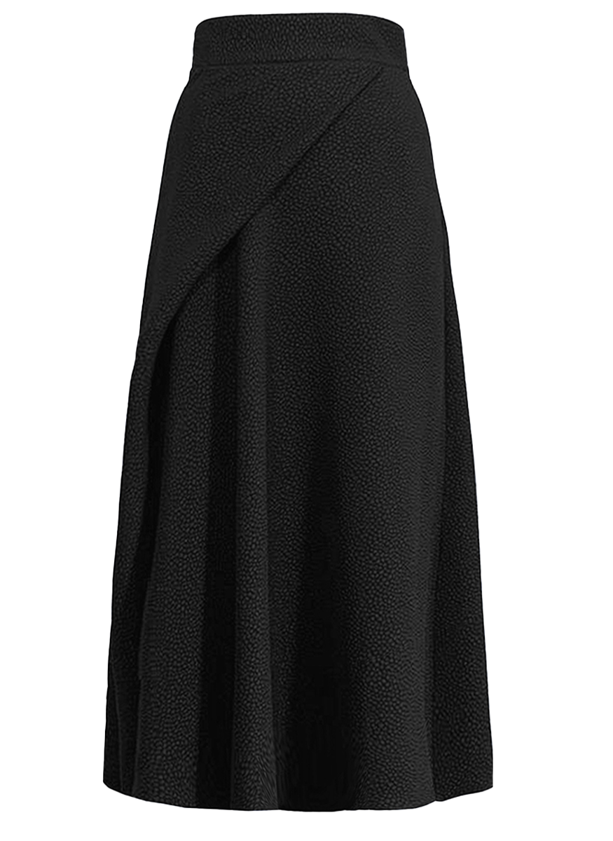 Fatale Midi Skirt In Bubble Jacquard in Black