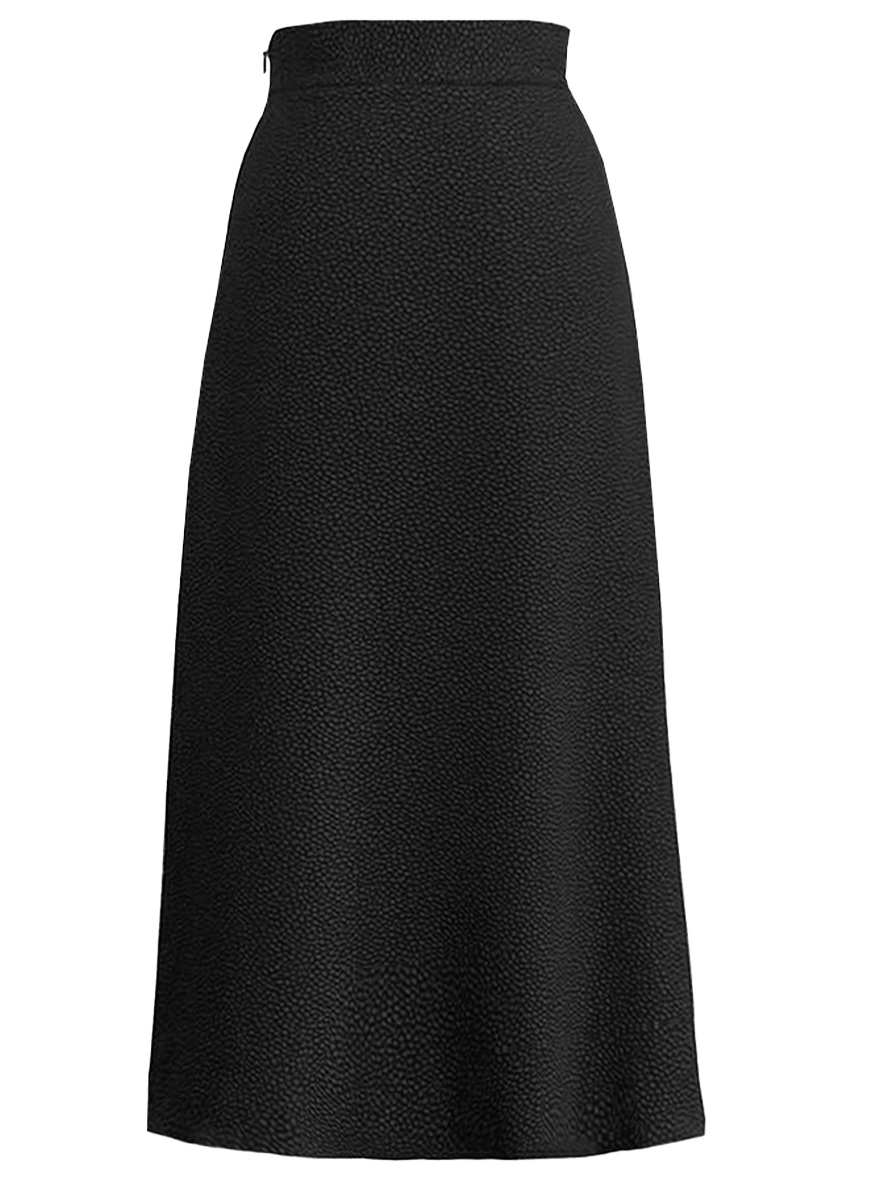 Fatale Midi Skirt In Bubble Jacquard in Black