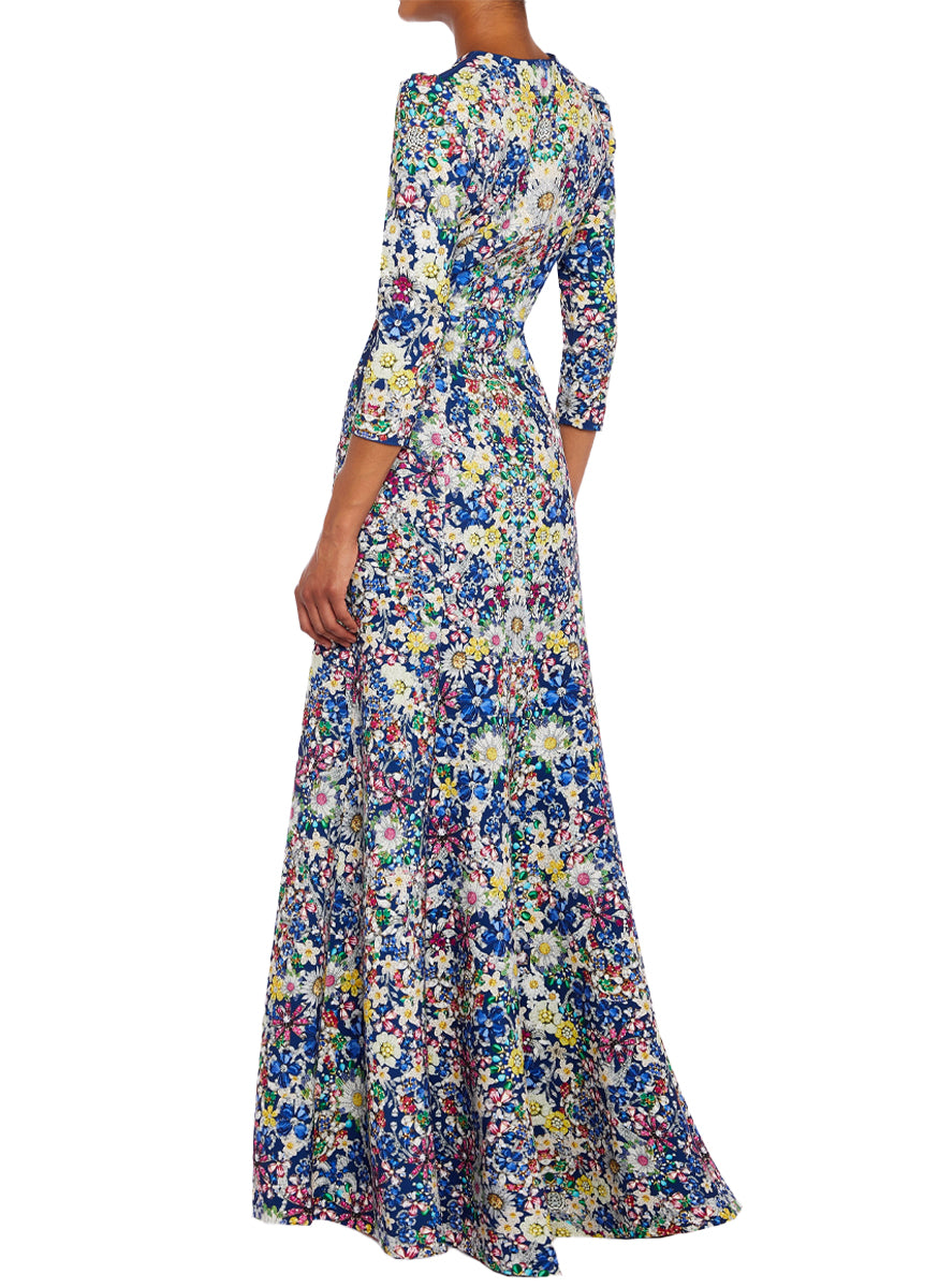 Chantal Floral Crepe Dress