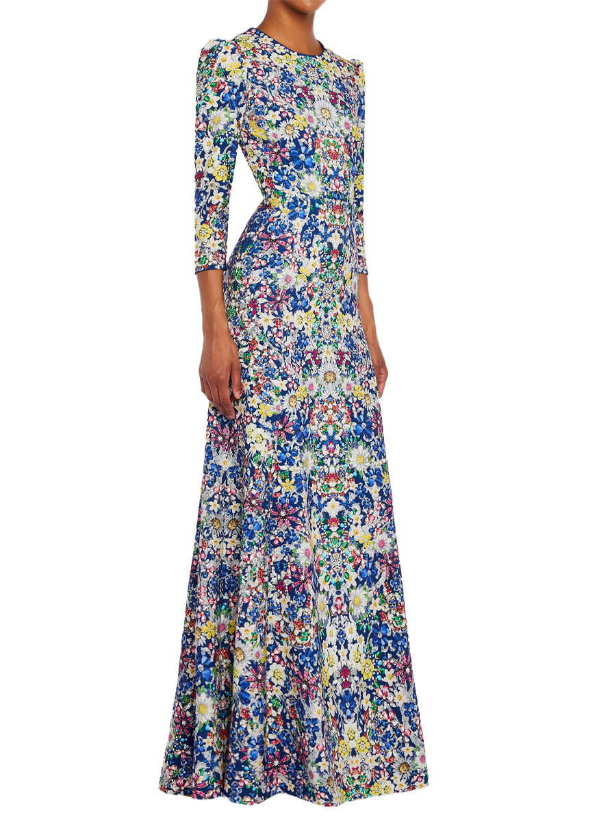 Chantal Floral Crepe Dress