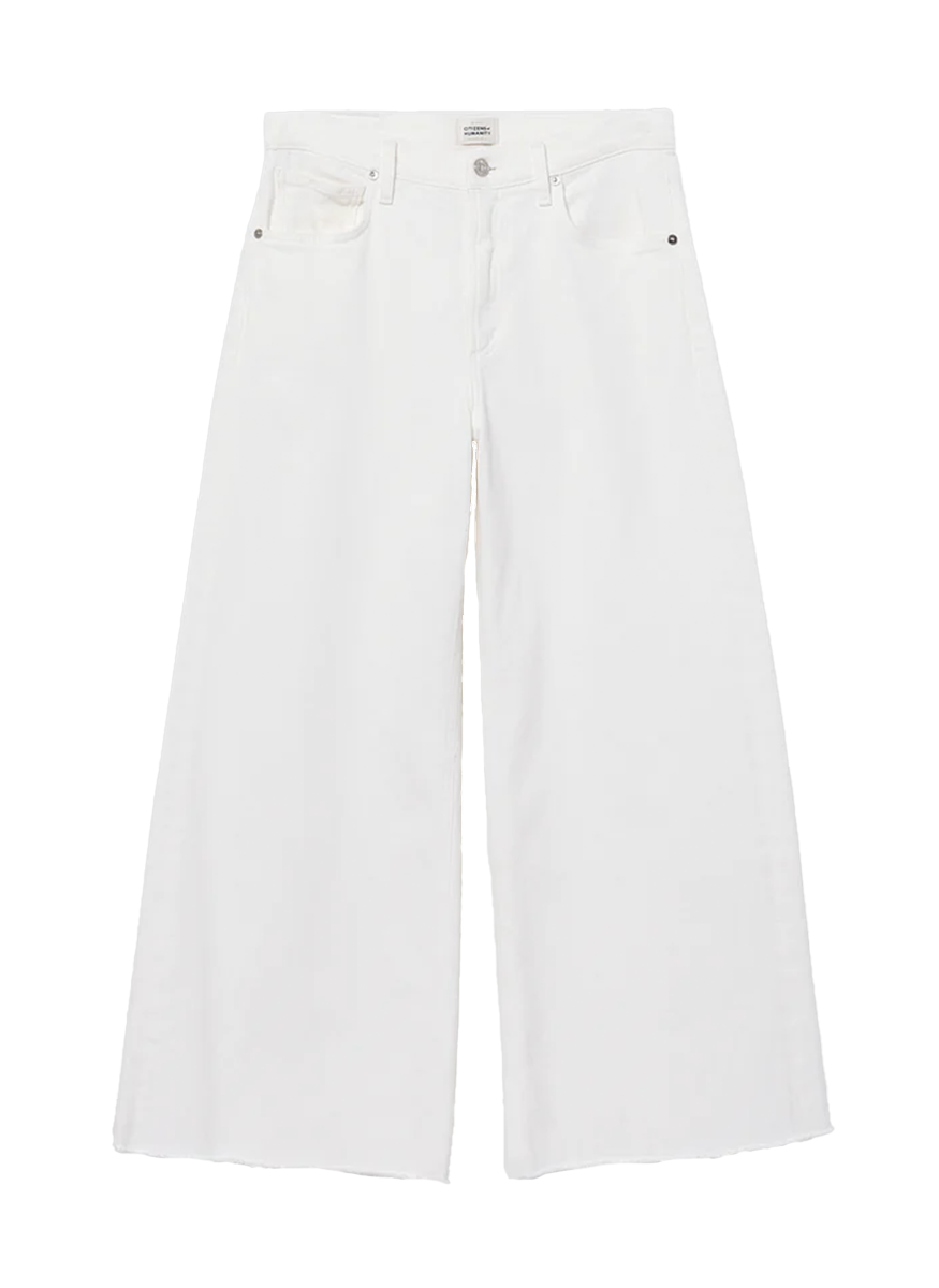 Lyra Crop Wide Leg Crop Jean in White