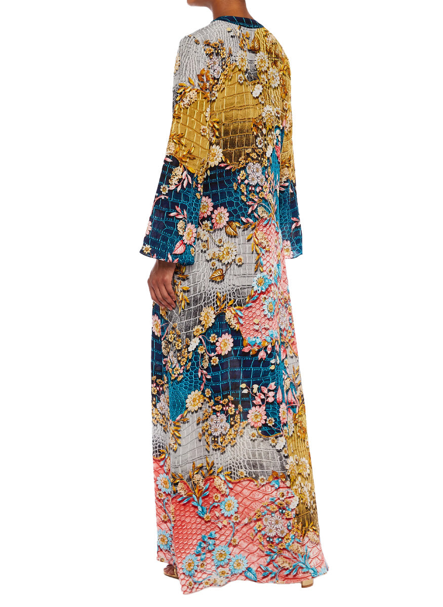 Collins Kaftan Dress in Metallum Patchwork - Mary Katrantzou