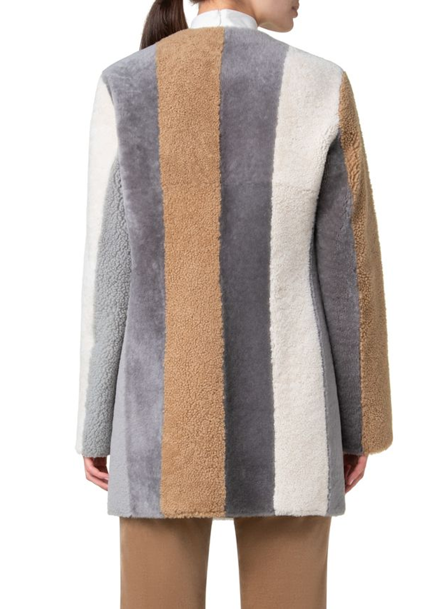 Colorblock Fur Coat - Akris Punto