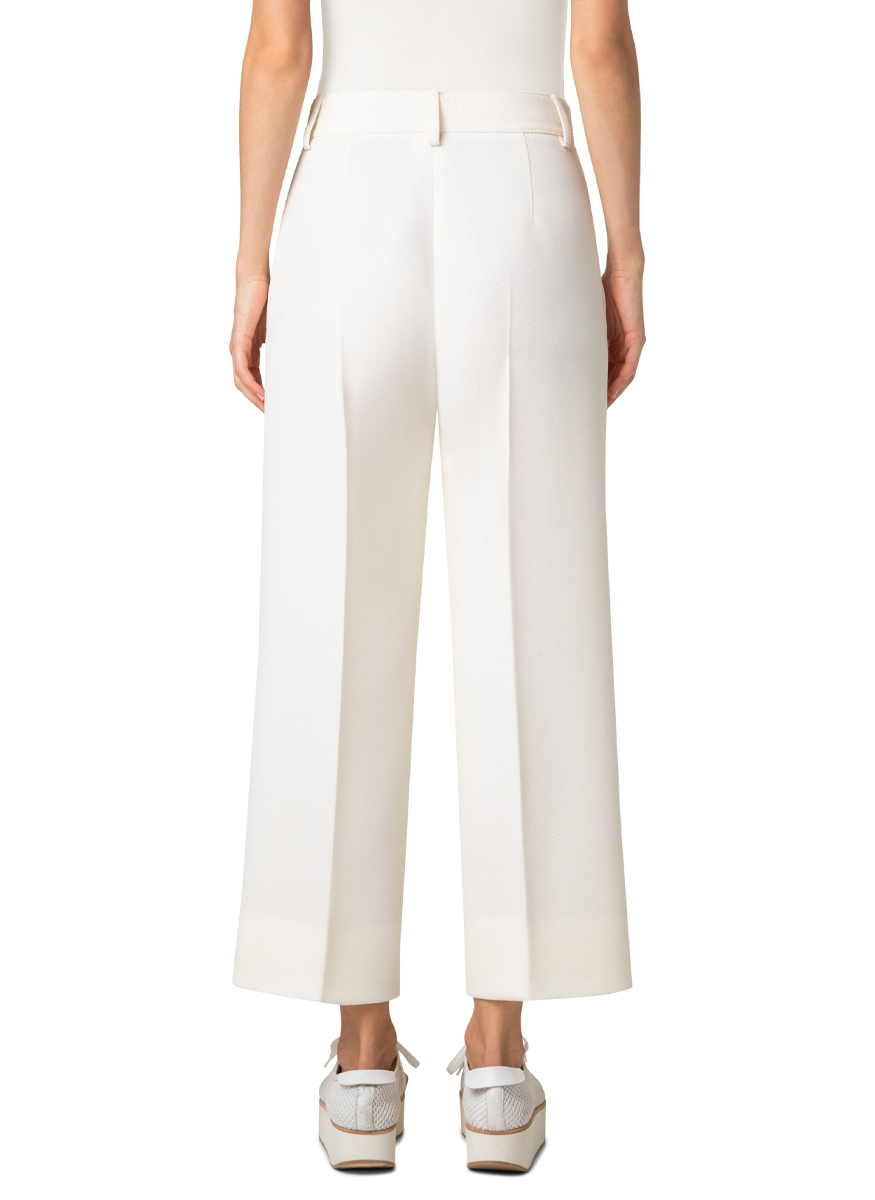 Chiara Wool Tricotine Wide Pant - Akris Punto