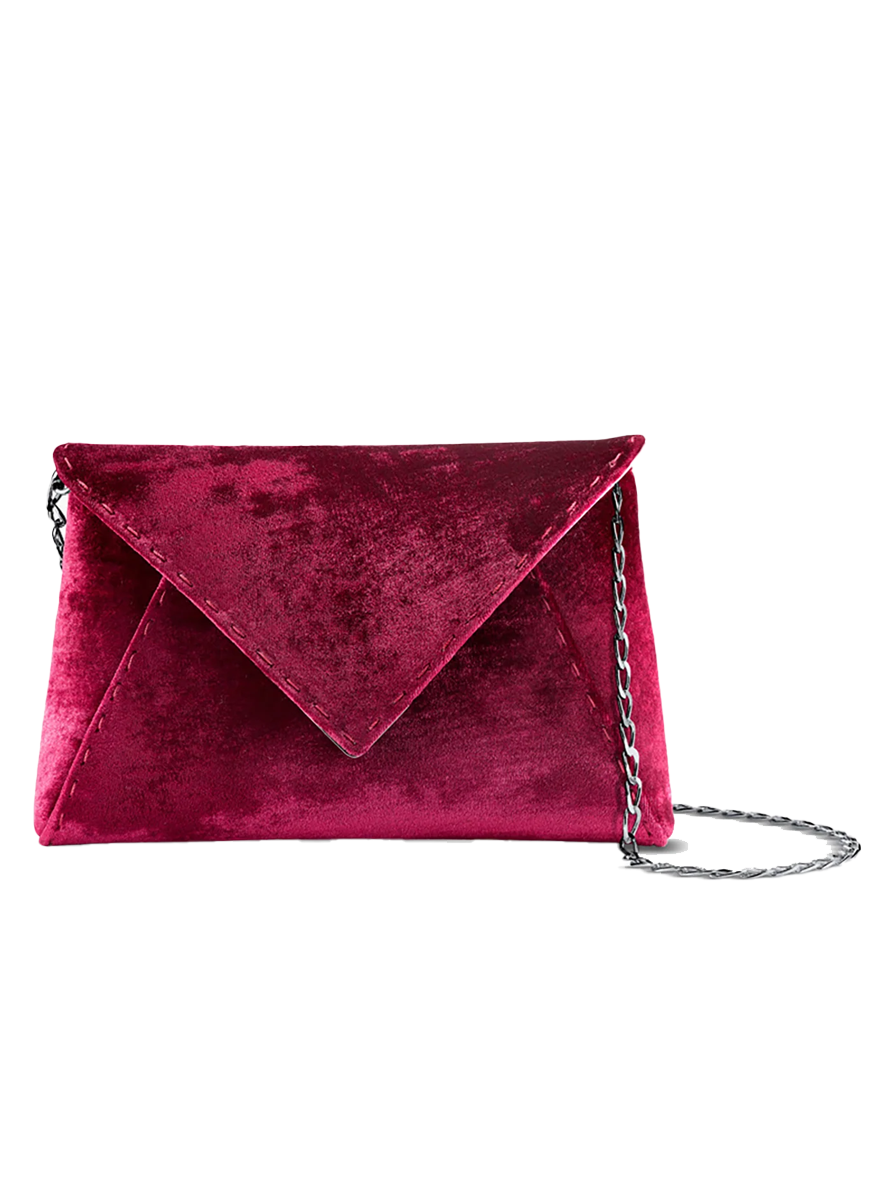 Lee Small Clutch in Deep Garnet