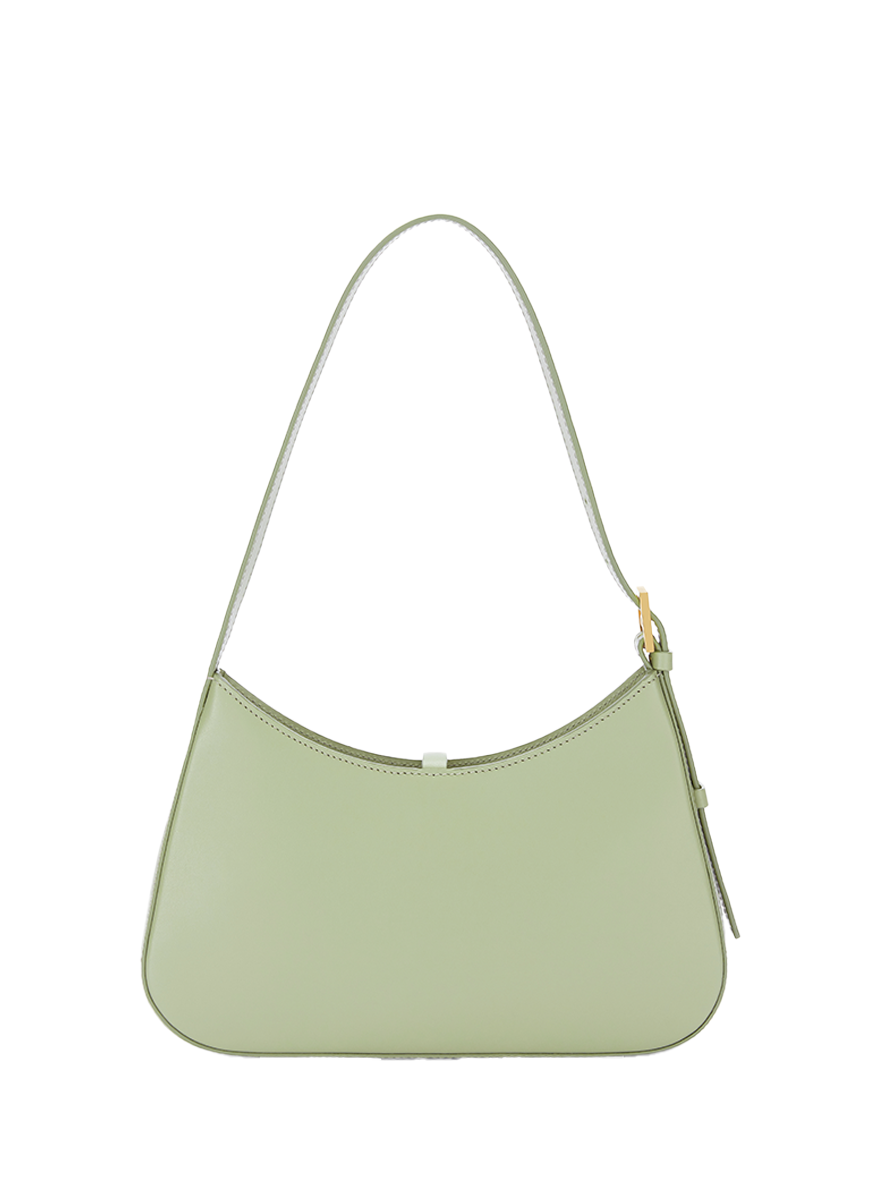 N110 Tokyo Smooth Leather Shoulder Bag in Khaki - DeMellier London