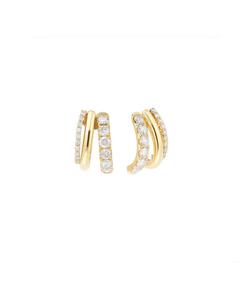 Treble Earrings With Diamonds - Robinson Pelham