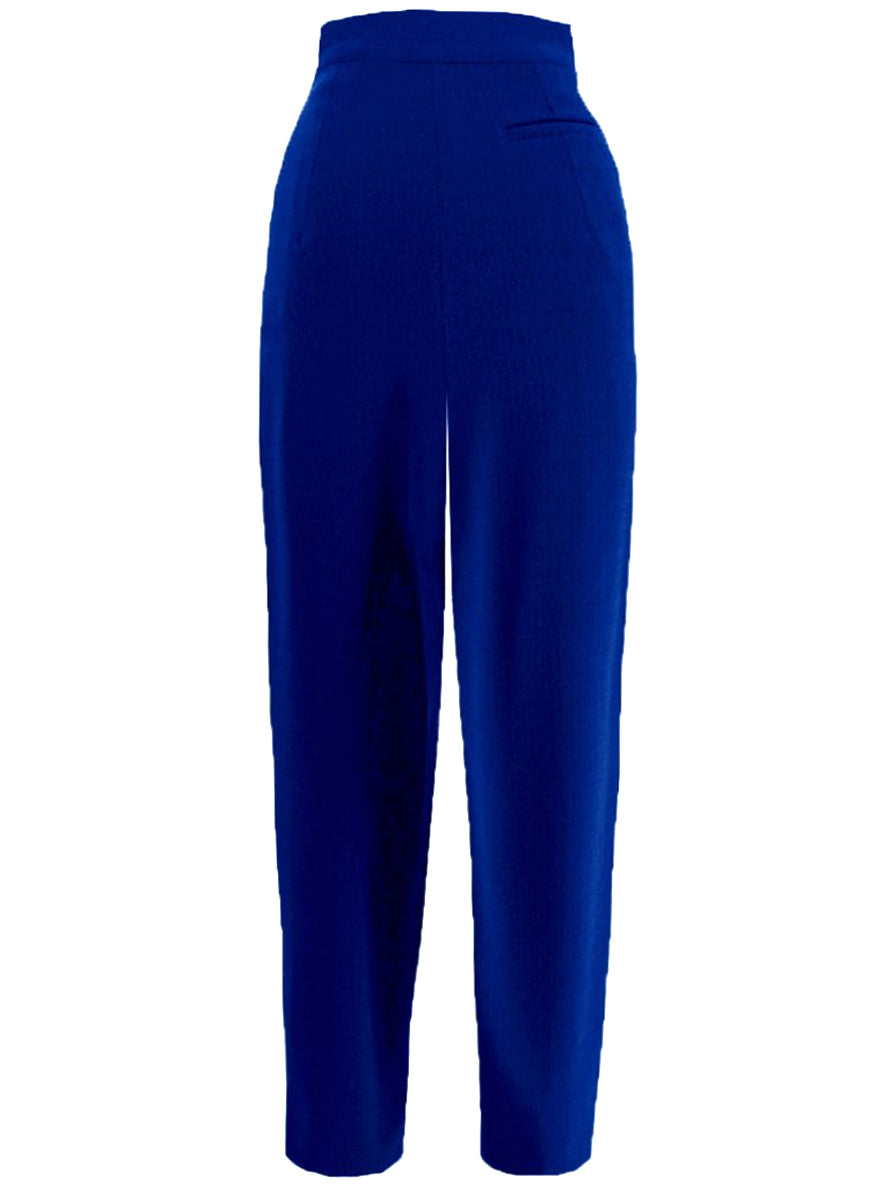 High-waist Dress Pants - Bright blue - Ladies