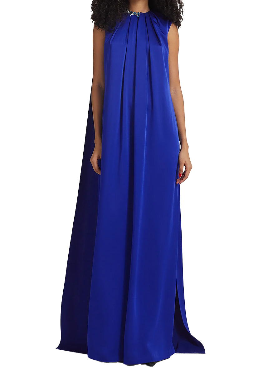 Elana Embellished Gown in Marrakech Satin Crepe