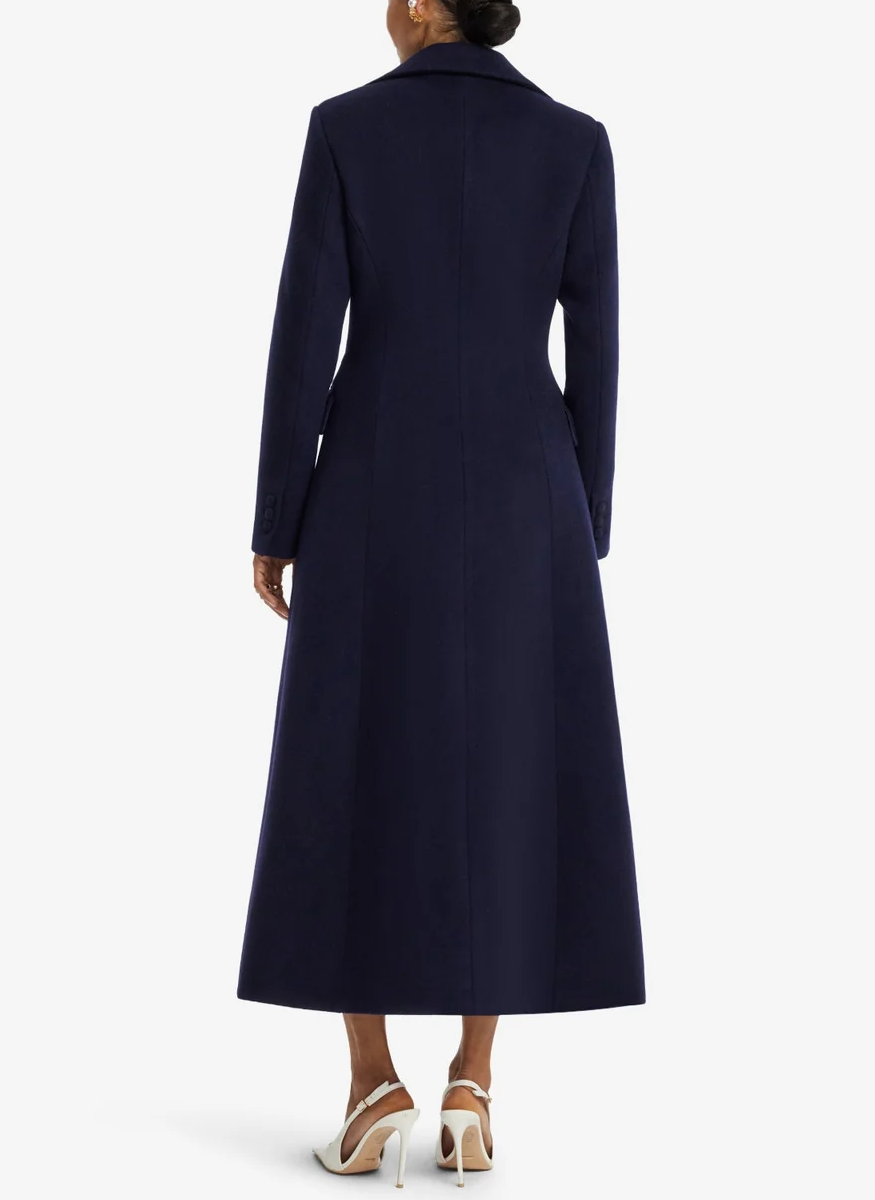 Elara Appliqué Wool Coat - Leo Lin