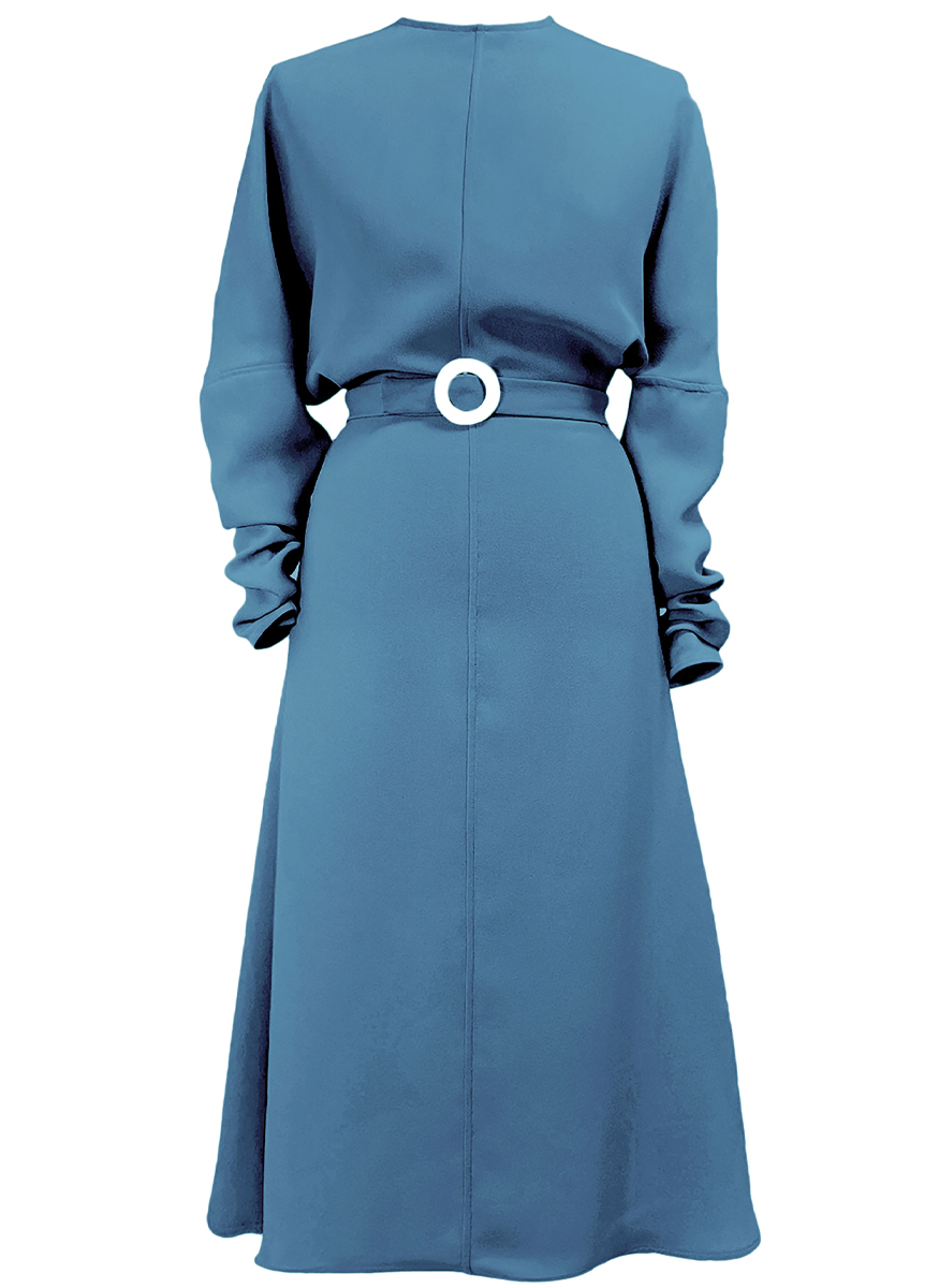 Elsa Midi Dress in Georgette Champion