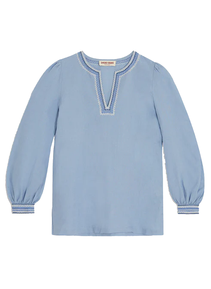 Vera Chios Embroidery Shirt in Provence