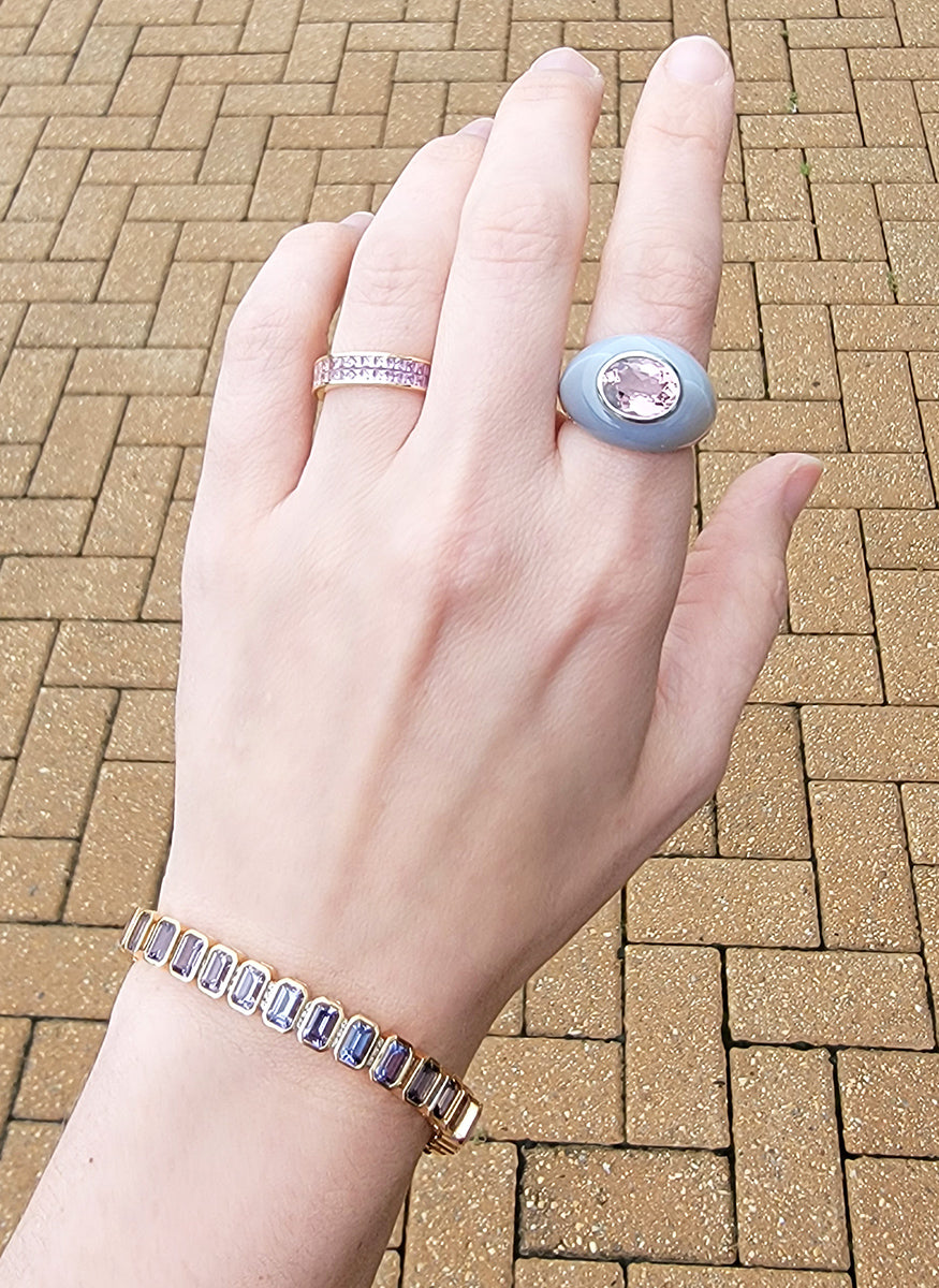 Peekaboo Spinel and Diamond Bracelet - Emily P. Wheeler