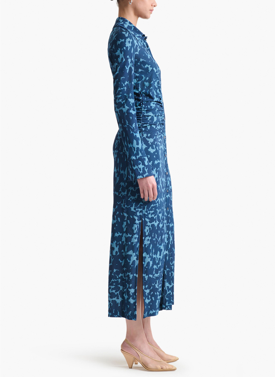 Claudia Dress in Ash Blue Tortoise - Altuzarra