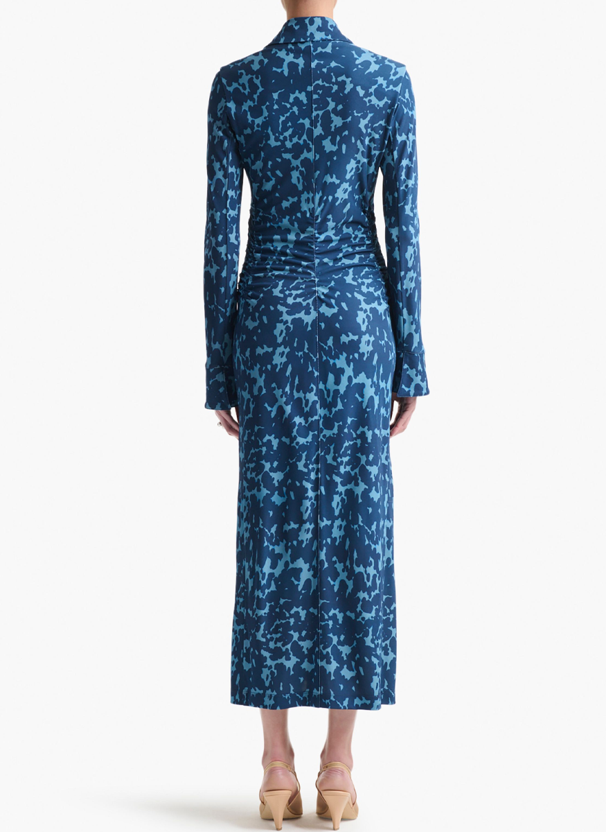 Claudia Dress in Ash Blue Tortoise - Altuzarra
