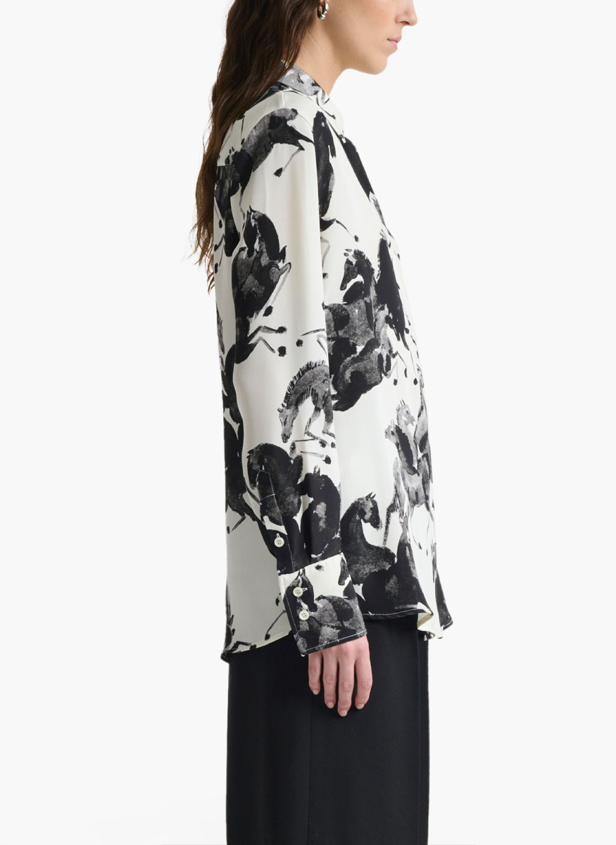 Chika Top in Tortoise Print - Altuzarra