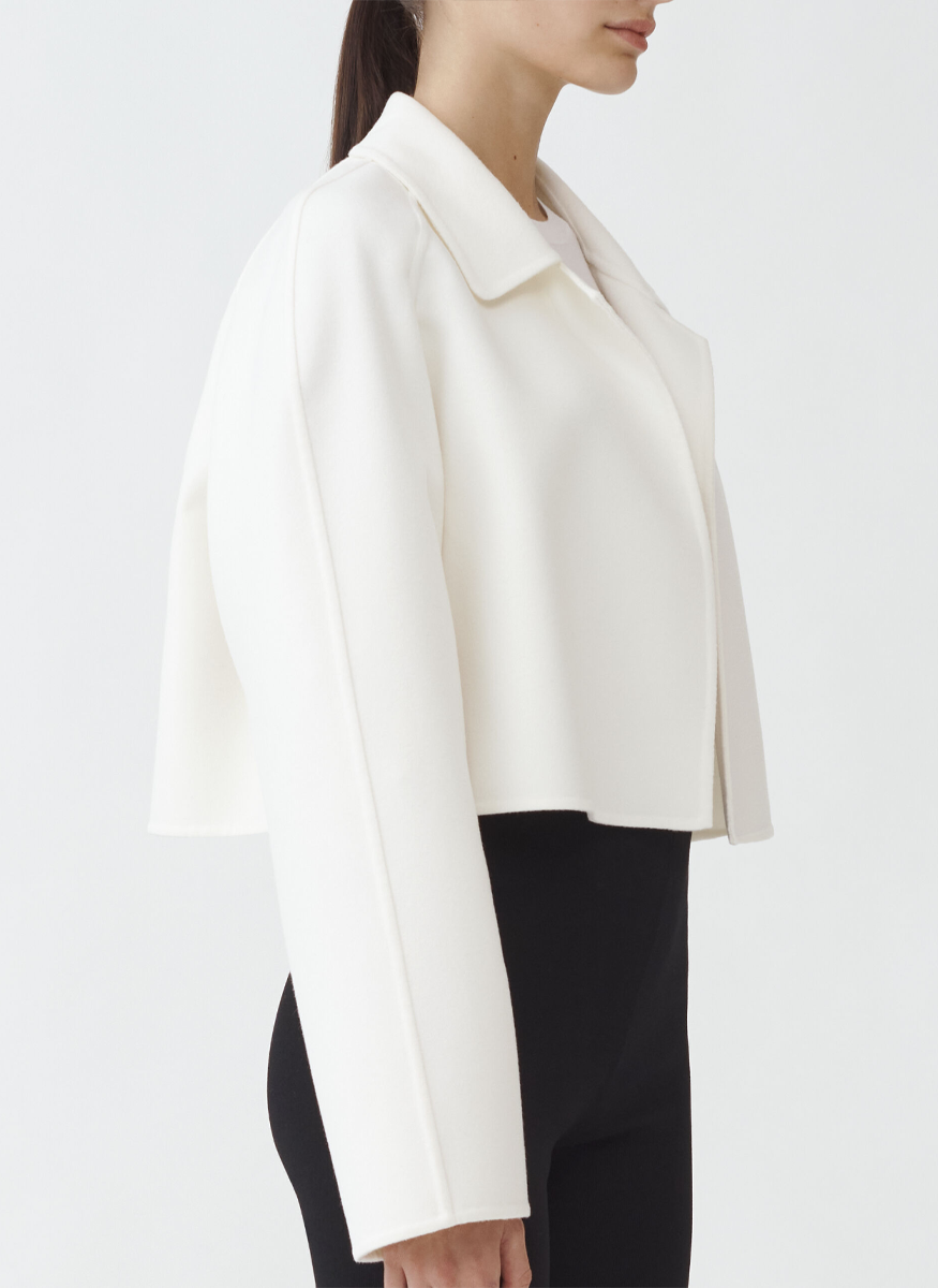 Wool Cashmere Double Cropped Jacket - Fabiana Filippi