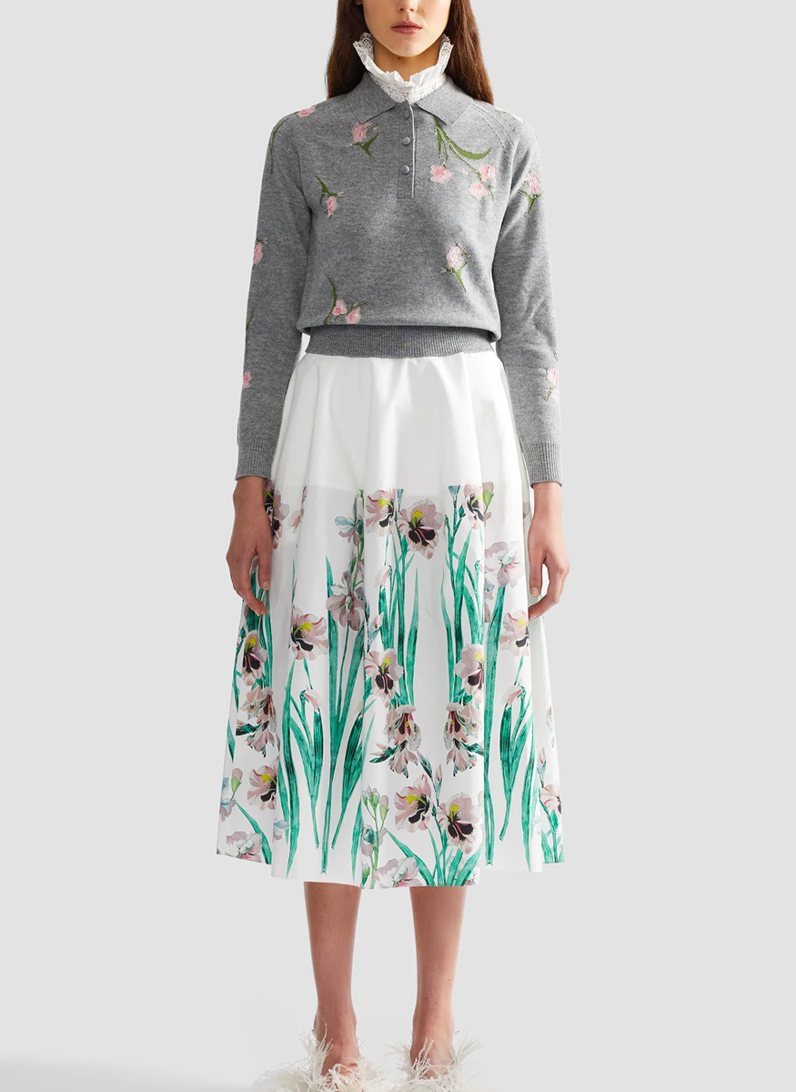 Merino Wool Floral Knit Jumper - Erdem