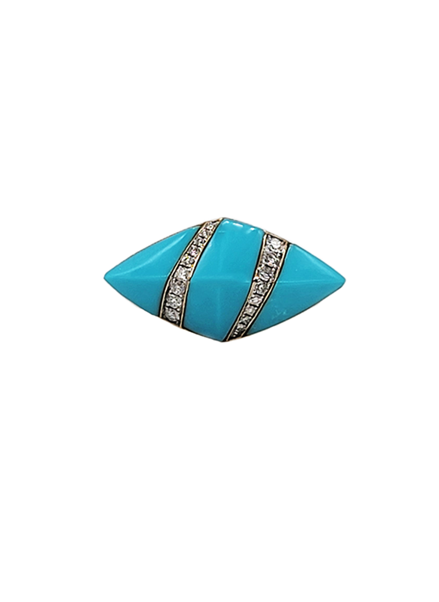 "Yin-Yang" Turquoise Ring