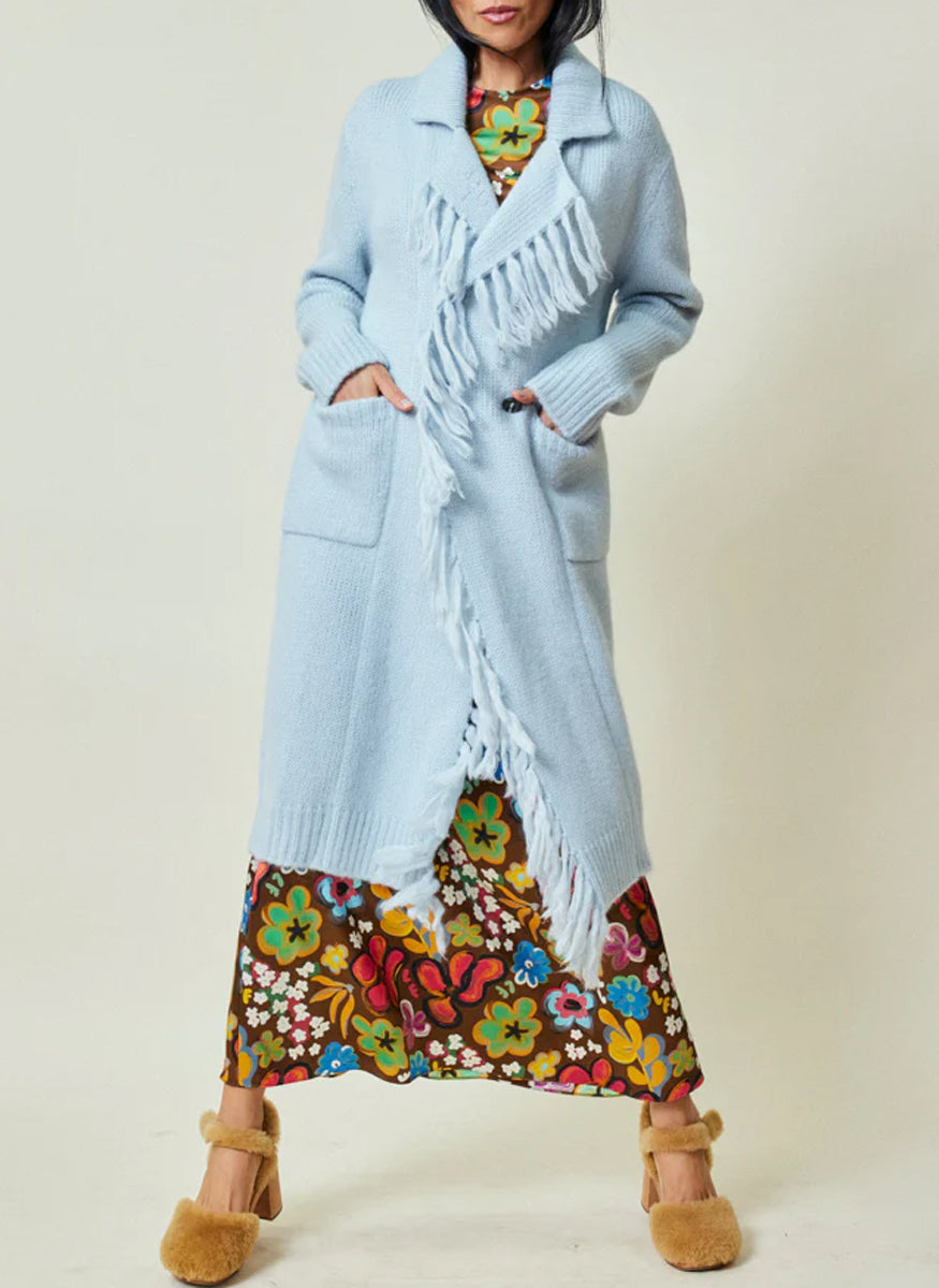 Mavis Fringe Knit Coat