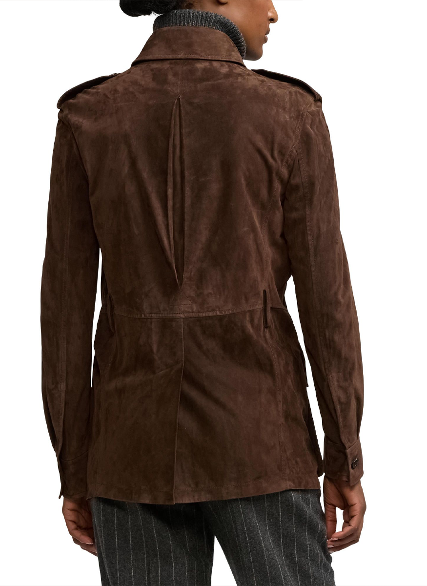 Gabbie Lamb-Suede Field Jacket - Ralph Lauren Collection