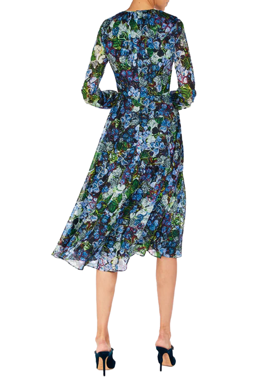 Garland Dress in Clover Lapis - Mary Katrantzou