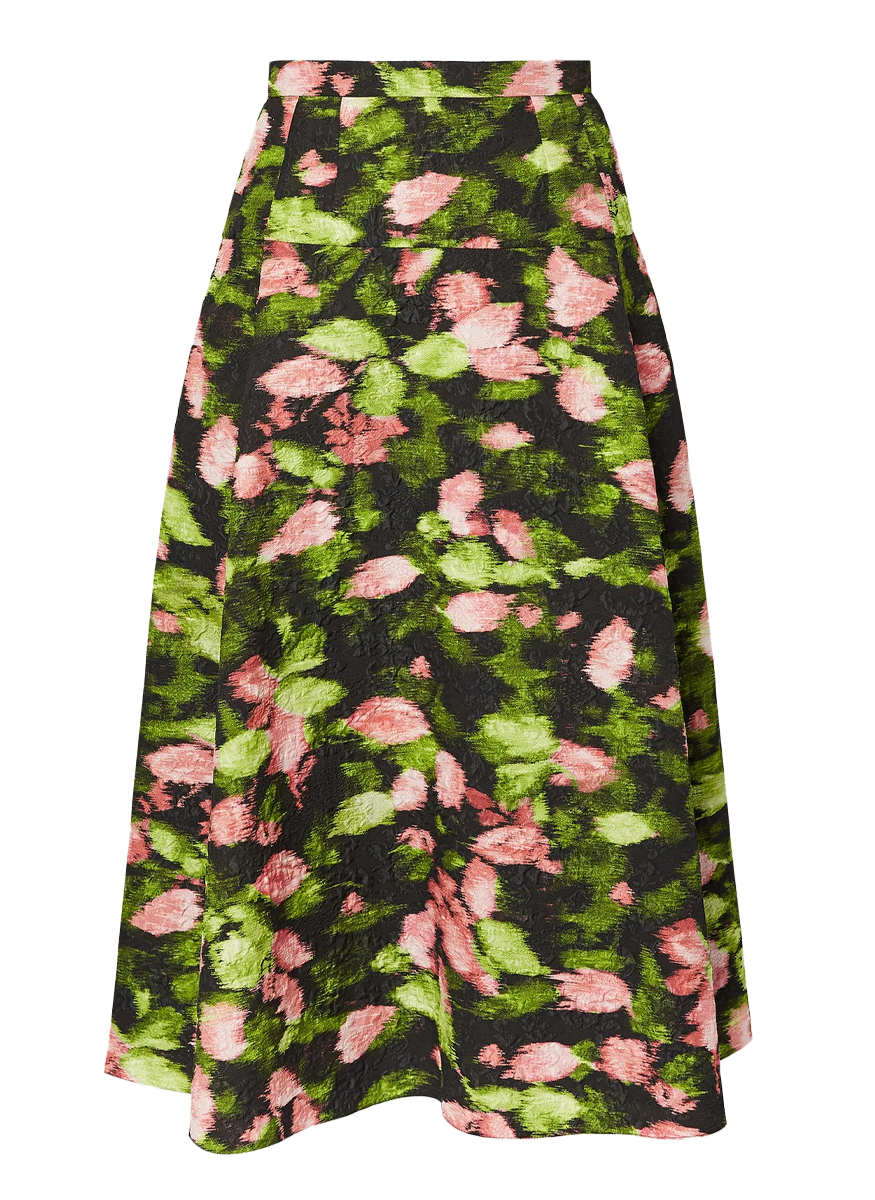 Gathered Lucia Matelasse Voluminous Skirt