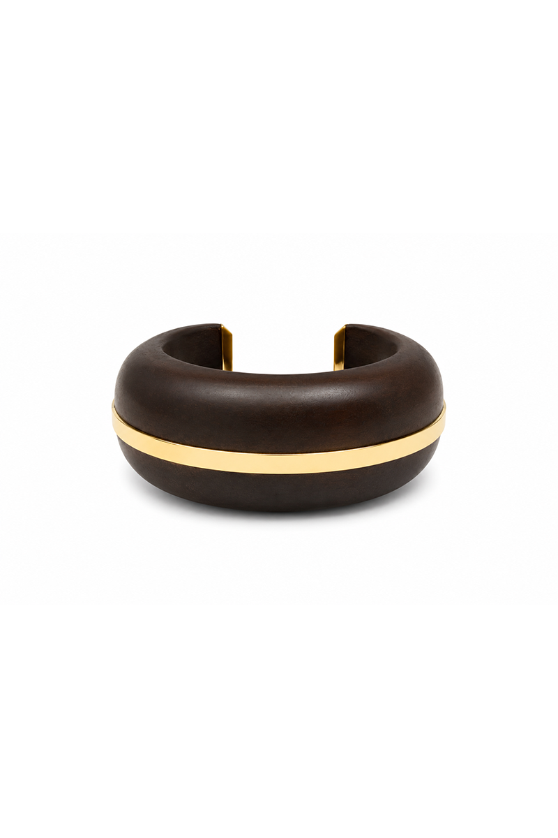 Halo Cuff In Acacia Wood