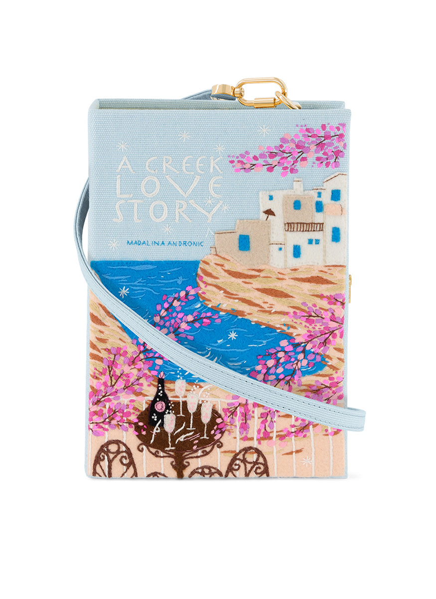 "A Greek Love Story" Book Clutch with Strap - Olympia Le-Tan