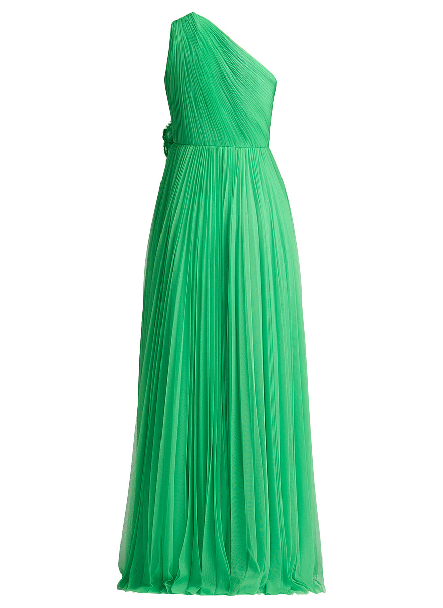 One Shoulder Floral Tulle Gown - Zac Posen