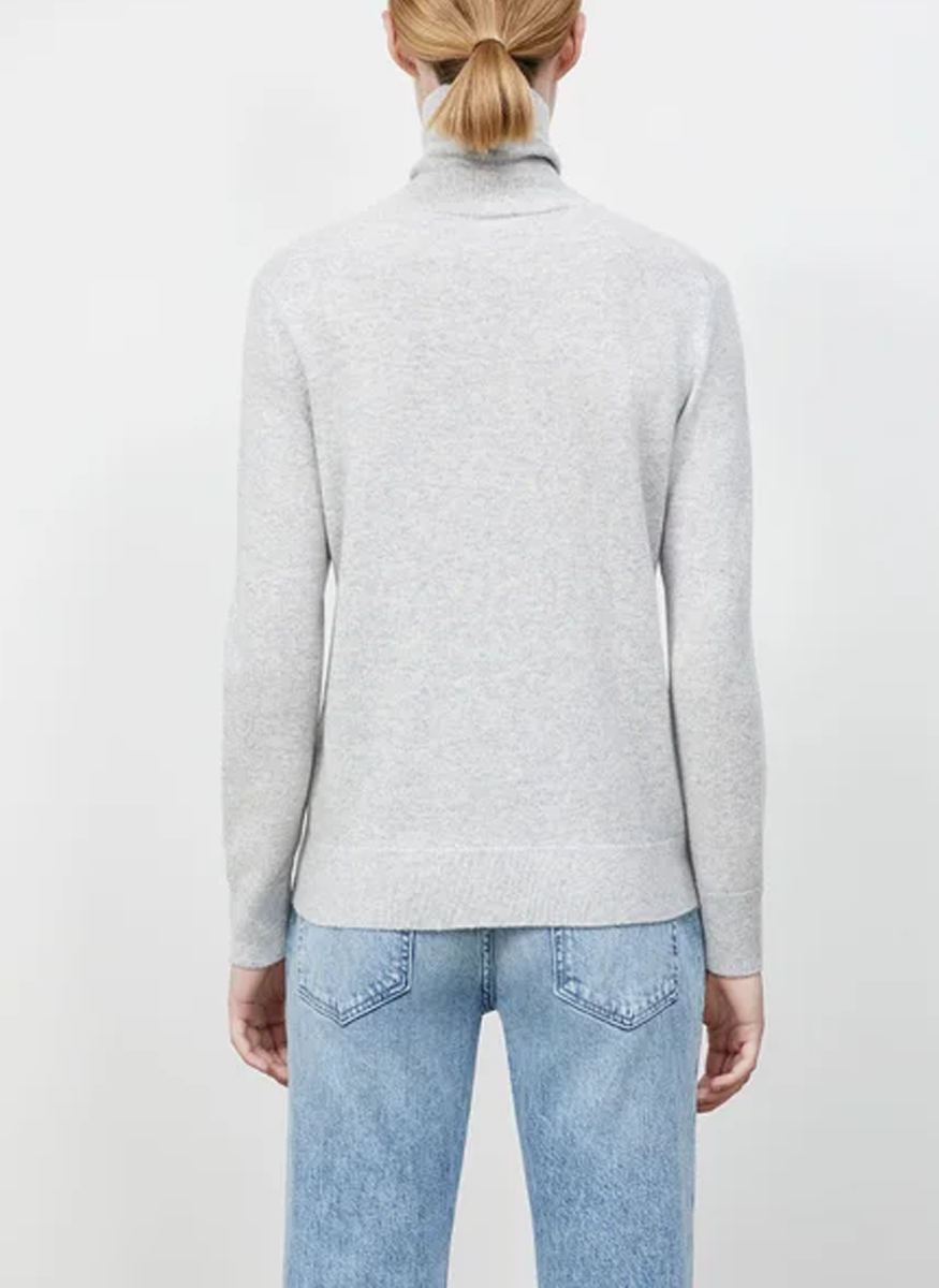 Cashmere Turtleneck Sweater in Grey - Lafayette 148 New York