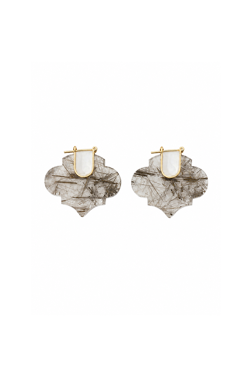 Arabesque Rutile Quartz Earrings