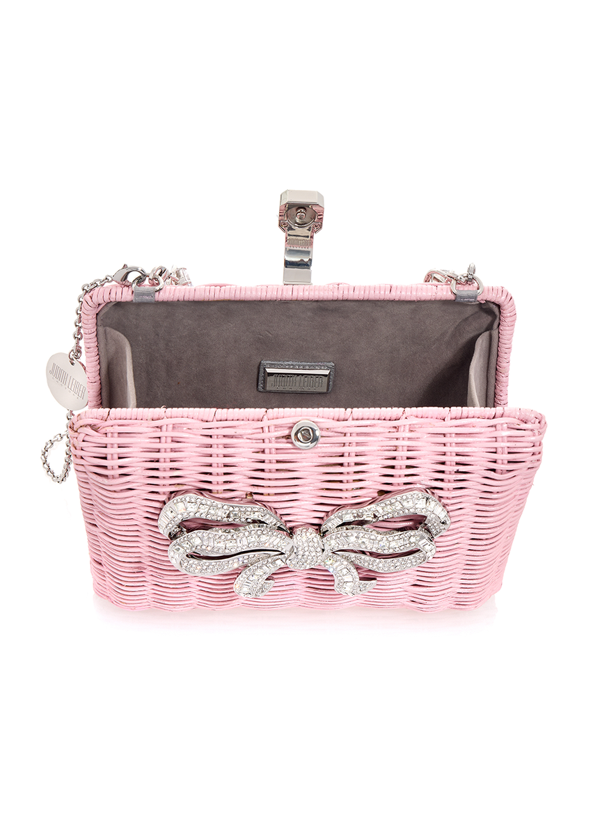 Hailey Wicker Basket Bow Clutch - Judith Leiber Couture