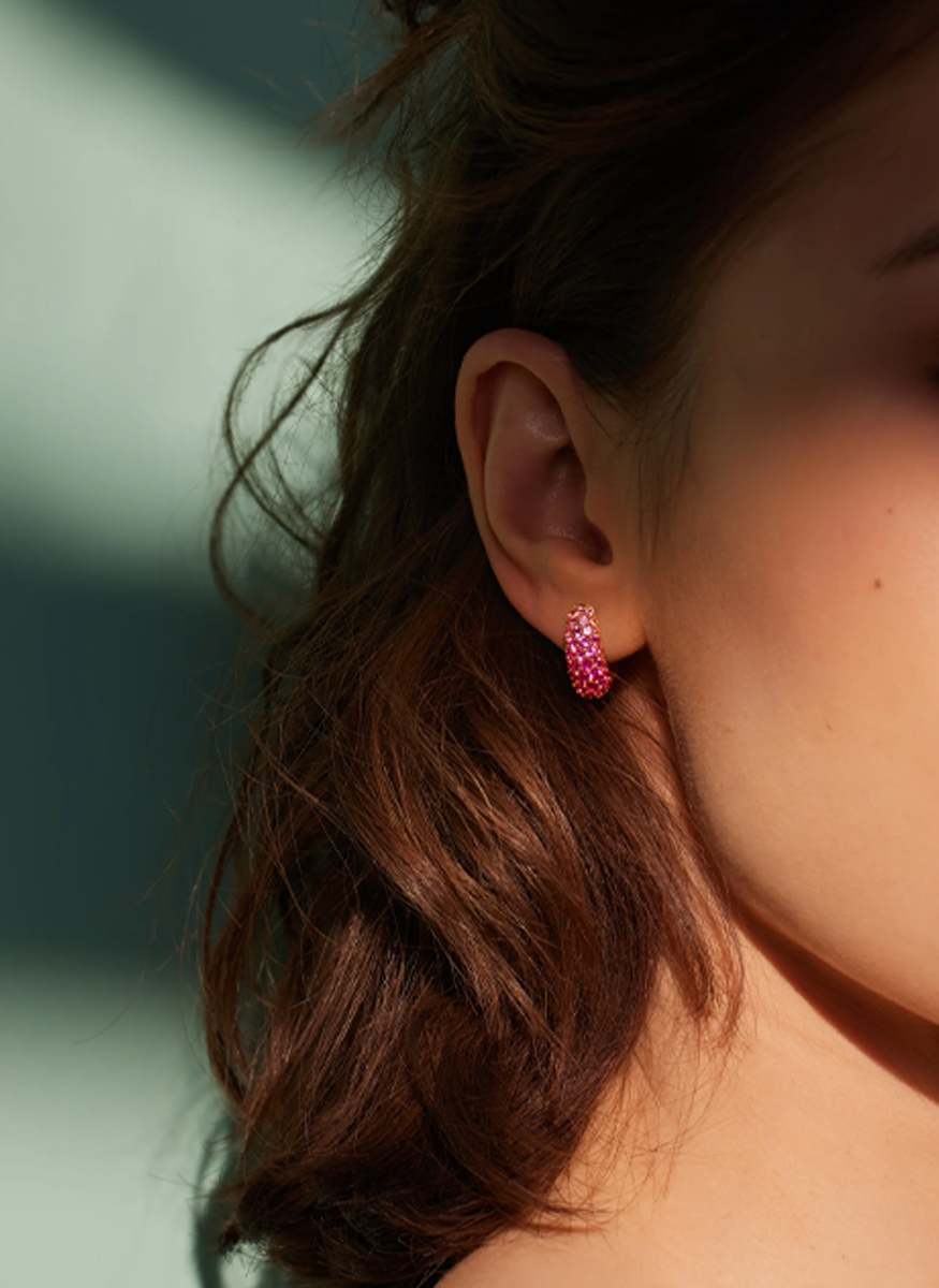 "Holly Hug" Earrings, Flamingo - Emily P. Wheeler