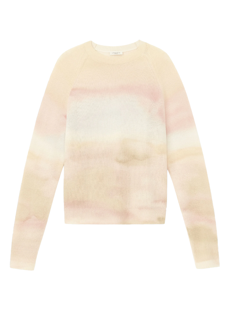 Printed Cashmere Crewneck Sweater