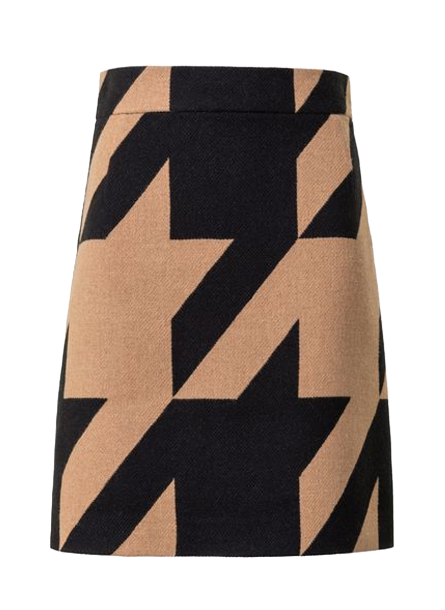 Houndstooth Wool Skirt - Akris Punto