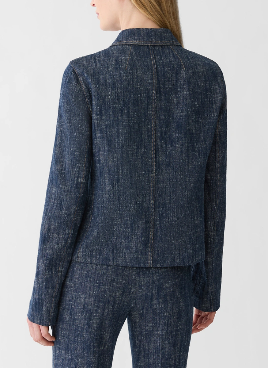 Denim-Effect Twill Jacket - Lafayette 148 New York