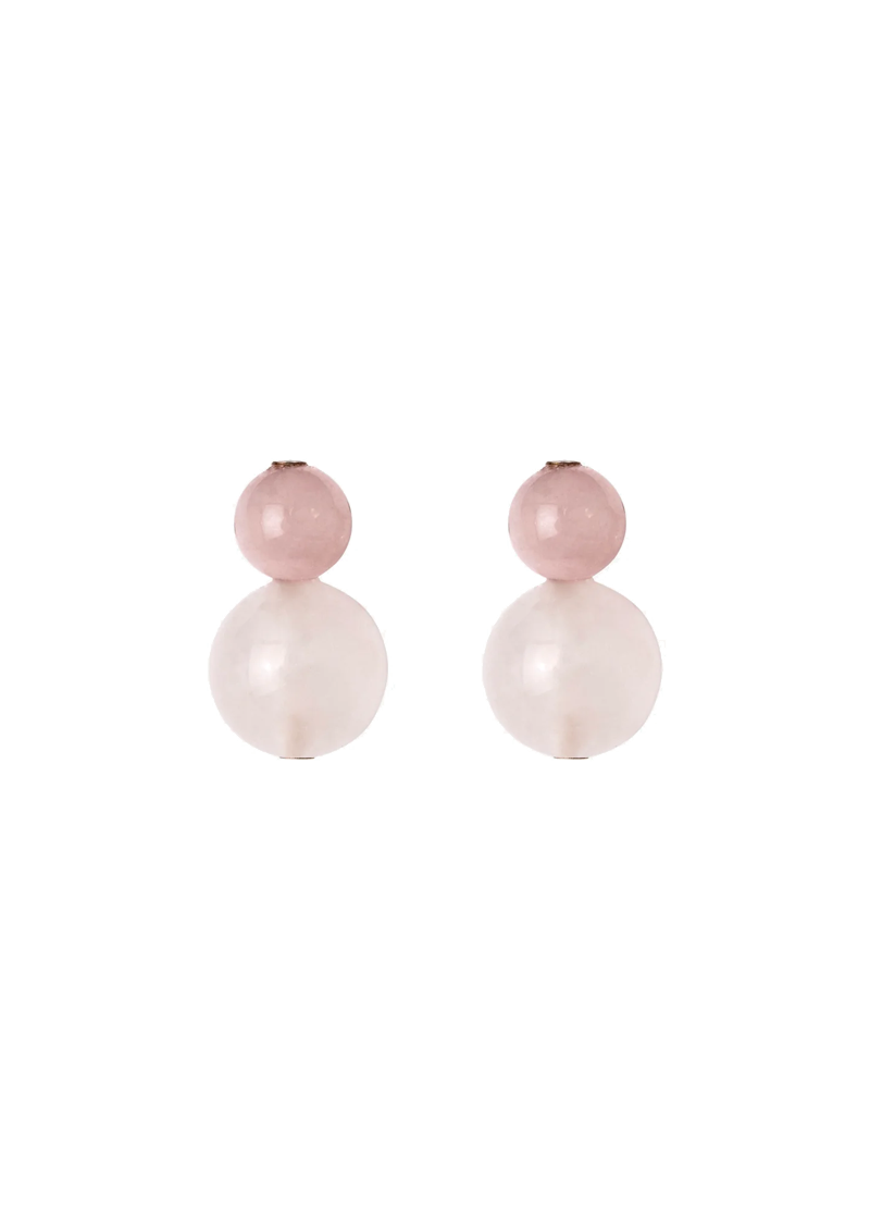 Cara Rose Quartz Earrings - Jennifer Behr