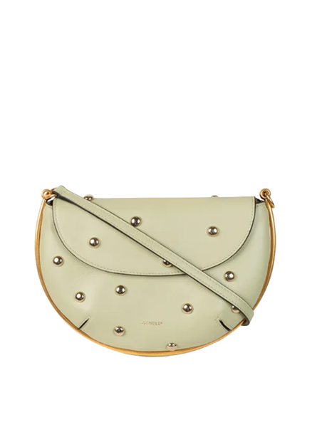 ■DE MERIEL■ Kate Mini Bag Mustard Kate Bag Kate Mini Crossbody Shoulder Bag in Valley Studded Leather