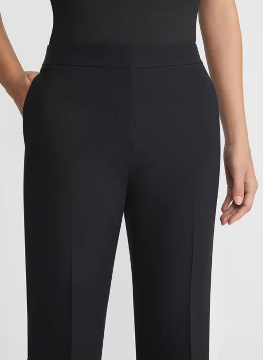 Wool-Silk Crepe Saint Marks Flared Pant - Lafayette 148 New York