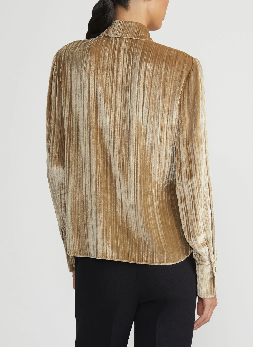 Button Front Slim Blouse - Lafayette 148 New York