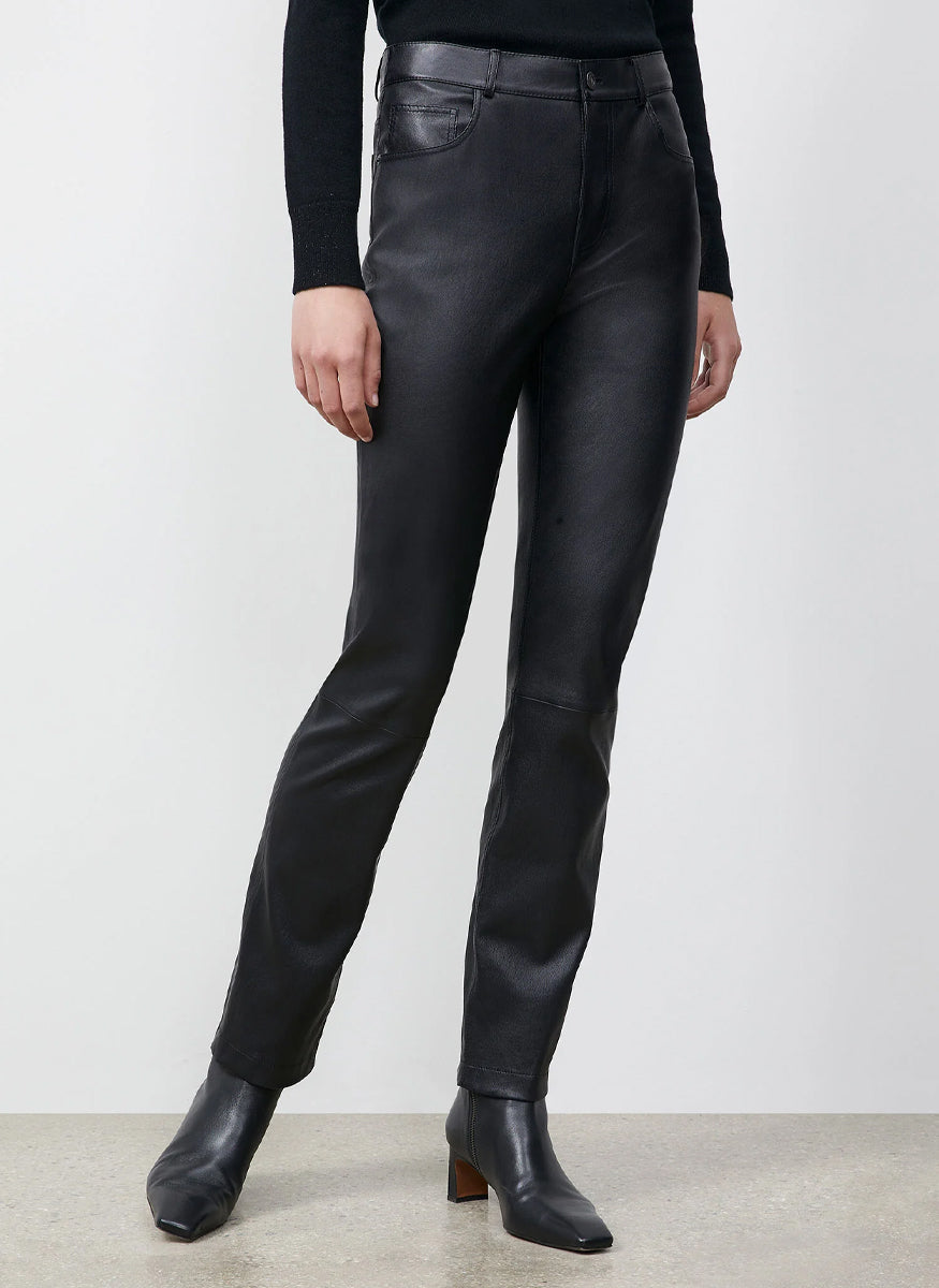 Reeve Leather Pant - Lafayette 148 New York