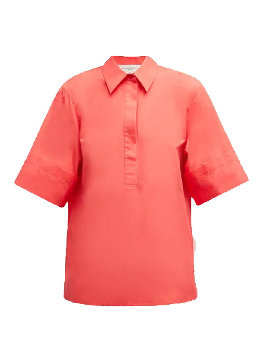 Elbow-Sleeve Cotton Camp Shirt