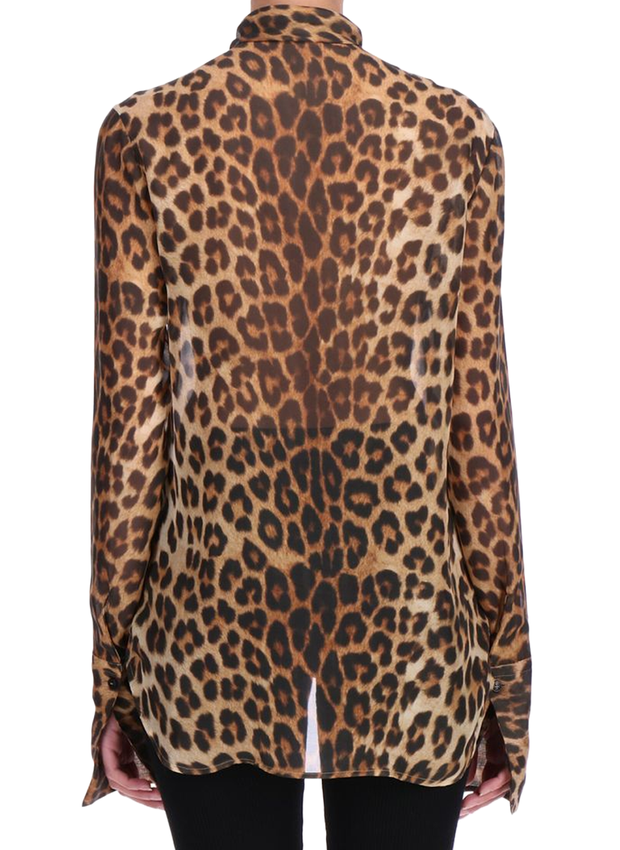 Leopard Print Silk Blouse - Ermanno Scervino