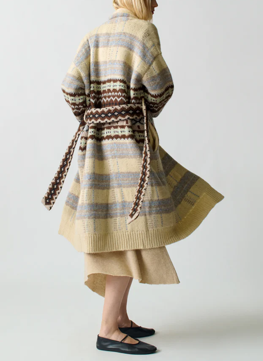 Biana Plaid Fair Isle Robe