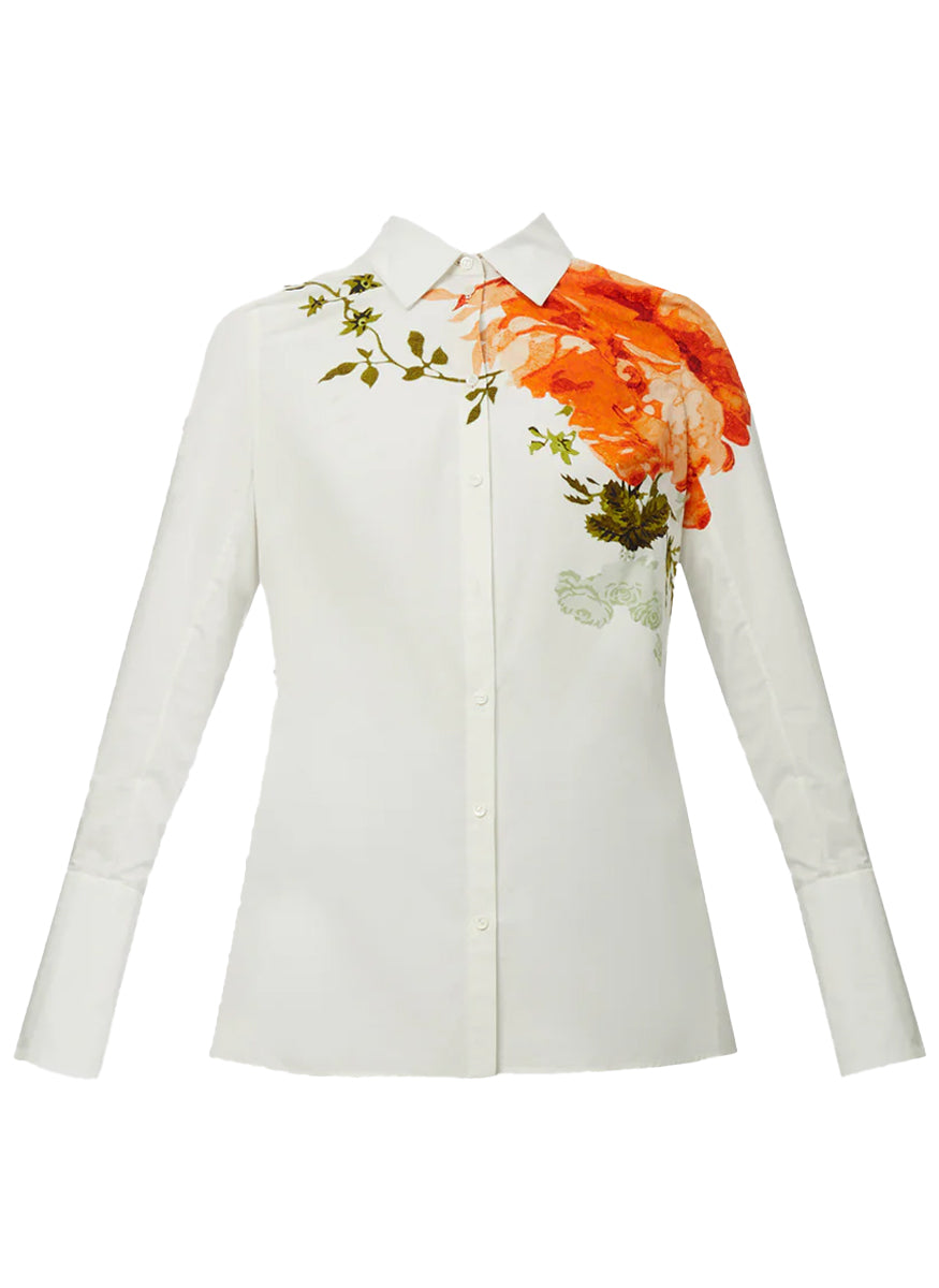 Floral Cotton Long Sleeve Top - Erdem