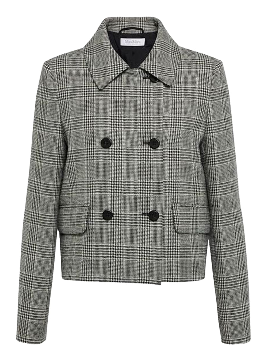 Facella Double Breasted Plaid Jacket