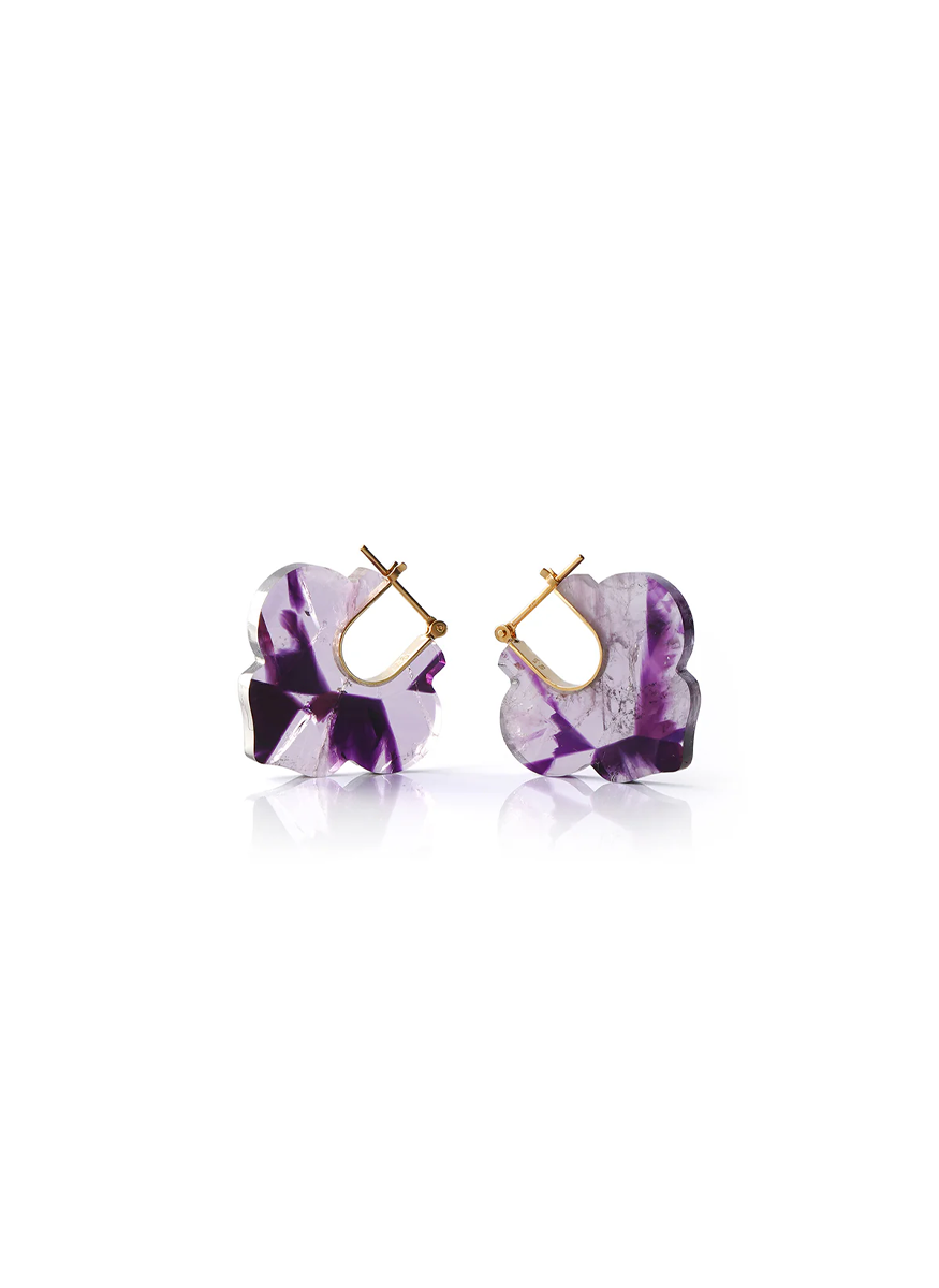 “Moroccan” Earrings, Amethyst - Talkative