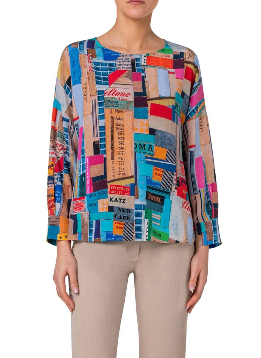 Nyc Collage Print Blouse - Akris Punto