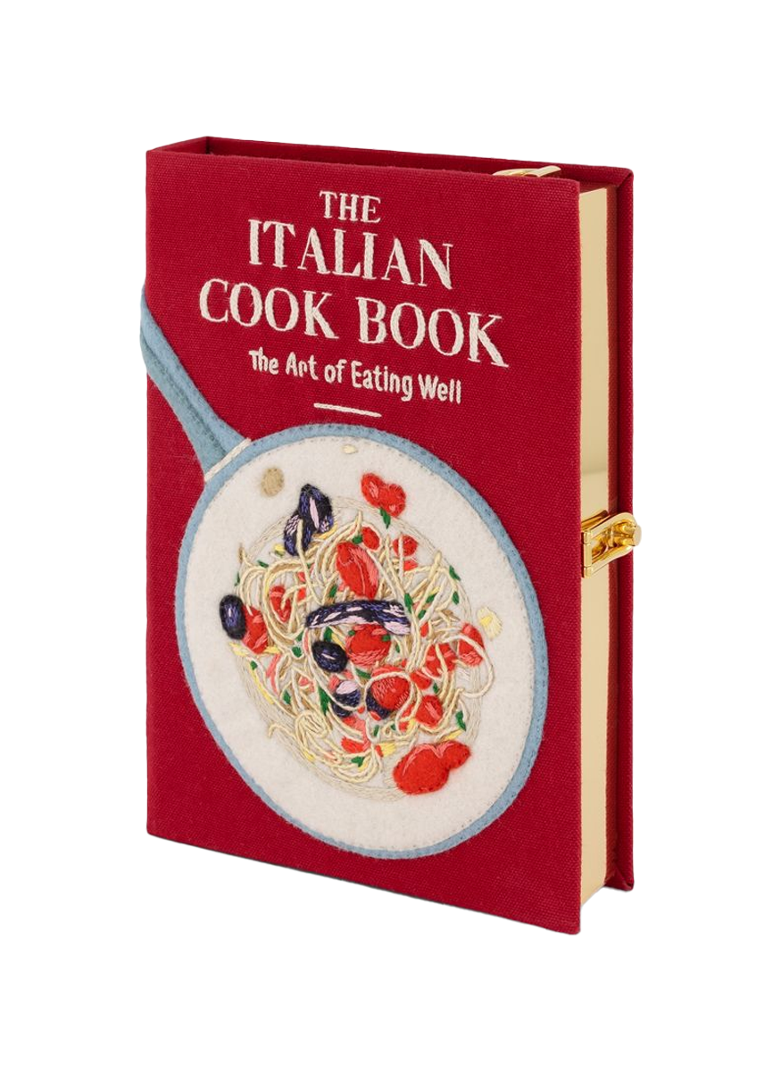 "Italian Cookbook" Book Clutch with Strap